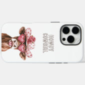 Pink Brown Cocoa Cow Hearts Cowgirl Case-Mate iPhoneケース (裏面 (横))
