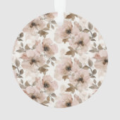 Pink Brown Cowgirl Boots Floral Christmas オーナメント (裏面)