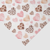 Pink Brown Cream Leopard Animal Hearts Birthday 薄葉紙 (詳細)