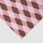 Pink Brown Harlequin Diamond Pattern 薄葉紙 (詳細)