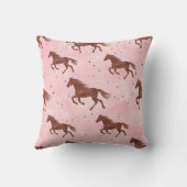 Pink Brown Horses クッション (裏面)