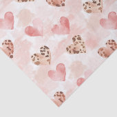 Pink Brown Leopard Print Hearts Birthday 薄葉紙 (詳細)