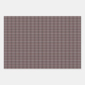 Pink Brown Plaid Classic Pattern ラッピングペーパーシート (正面)