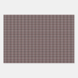 Pink Brown Plaid Classic Pattern ラッピングペーパーシート