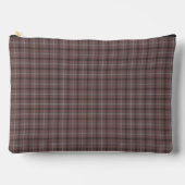 Pink Brown Plaid Classic Pattern Retro アクセサリーポーチ (正面)