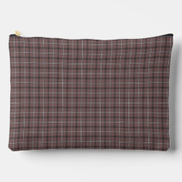 Pink Brown Plaid Classic Pattern Retro アクセサリーポーチ