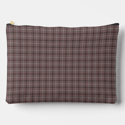 Pink Brown Plaid Classic Pattern Retro アクセサリーポーチ (正面)