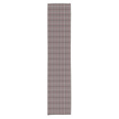 Pink Brown Plaid Classic Pattern Table Runner ショートテーブルランナー (正面)