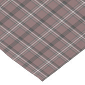 Pink Brown Plaid Classic Pattern Table Runner ショートテーブルランナー (コーナー)