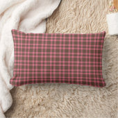 Pink Brown Plaid Pattern ランバークッション (ブランケット)