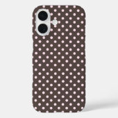 Pink & Brown Polka Dot  Cute Trendy Aesthetic Case-Mate iPhoneケース (裏面)