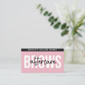 Pink Brows AfterCare PMU Browモダンの説明 名刺 (スタンド正面)