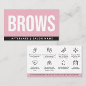 Pink Brows AfterCare PMU Browモダンの説明 名刺 (正面/裏面)