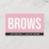 Pink Brows AfterCare PMU Browモダンの説明 名刺 (正面)