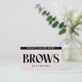 Pink Brows AfterCare PMU Browモダンの説明 名刺 (スタンド正面)