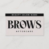 Pink Brows AfterCare PMU Browモダンの説明 名刺 (正面)