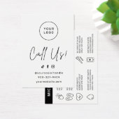 Pink Brows AfterCare PMU Brow Instructionsカード (デスク)