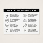 Pink Brows AfterCare PMU Brow Instructionsカード (裏面)