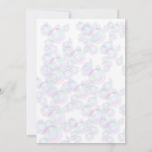 Pink Bubble Duck 1st Birthday Invite 招待状 (裏面)