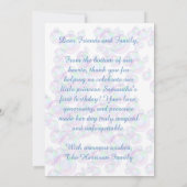 Pink Bubble Duck Thank You サンキューカード (裏面)