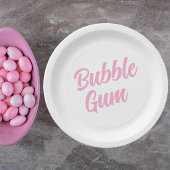 Pink Bubble Gum Simple Typography Birthday Party スタンダードカクテルナプキン