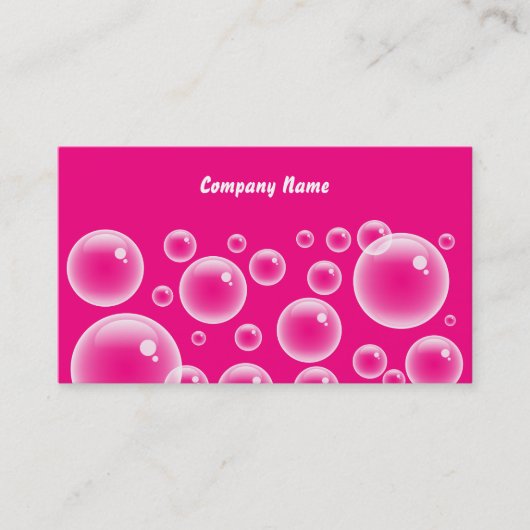 Pink Bubbles、Companyの会社名 名刺 (正面)