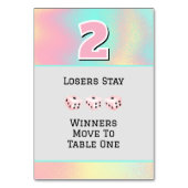 Pink Bunco #2 Table Card テーブルナンバー (裏面)