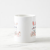 Pink Bunnies White Mug into a Sweet Gift コーヒーマグカップ (中央)