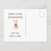 Pink Bunny Easter Postcard ポストカード (裏面)