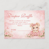 Pink Bunny Floral Diapper Raffle エンクロージャーカード (正面)