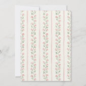 Pink Bunny Girl Baby Shower 招待状 (裏面)