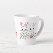 Pink Bunny Latte Mug カフェラテマグ (右アングル)