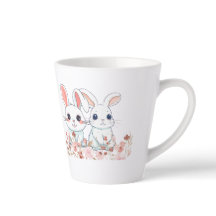Pink Bunny Latte Mug