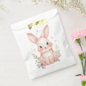 Pink Bunny Party Theme, Forest Animal Baby Shower  フェイバーバッグ (封をした状態)