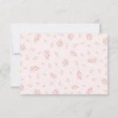 Pink Bunny Preppy Baby Shower Thank You  Card カード (裏面)