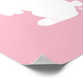 Pink Bunny Print ポスター (角)