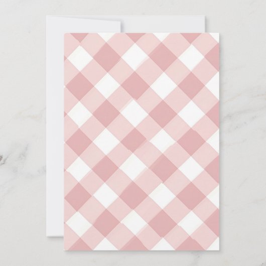 Pink Bunny Tea Party Birthday Let’s Par Tea 招待状 (裏面)