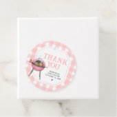 Pink Burger BBQ Baby Shower フェイバータグ (インサイチュ)