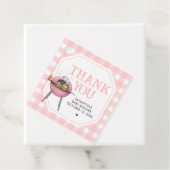 Pink Burger BBQ Baby Shower フェイバータグ (インサイチュ)