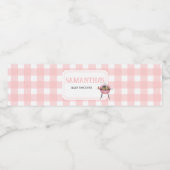 Pink Burger BBQ Baby Shower ペットボトルラベル (シングルラベル)