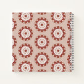 Pink Burgundy Floral Mandala Pattern Monogram ノートブック (裏面)
