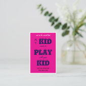 Pink Business Kid's Playdate Card 名刺 (スタンド正面)