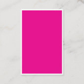 Pink Business Kid's Playdate Card 名刺 (裏面)