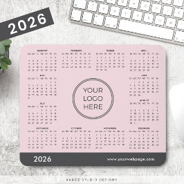 Pink Business Logo 2026カレンダーマウスパッド マウスパッド