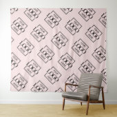 Pink Business Logo Pattern Trade Show Backdrop タペストリー (インサイチュ(横))