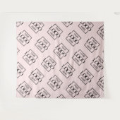 Pink Business Logo Pattern Trade Show Backdrop タペストリー (正面(横))