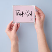 Pink Business Logo Social Website Code Thank You チラシ (手)