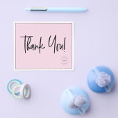 Pink Business Logo Social Website Code Thank You チラシ (シングル)