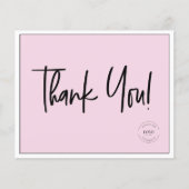 Pink Business Logo Social Website Code Thank You チラシ (正面)