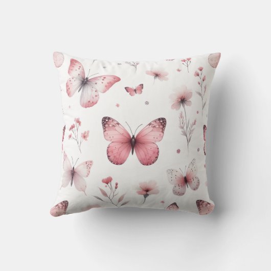 Pink Butterflies  クッション (裏面)